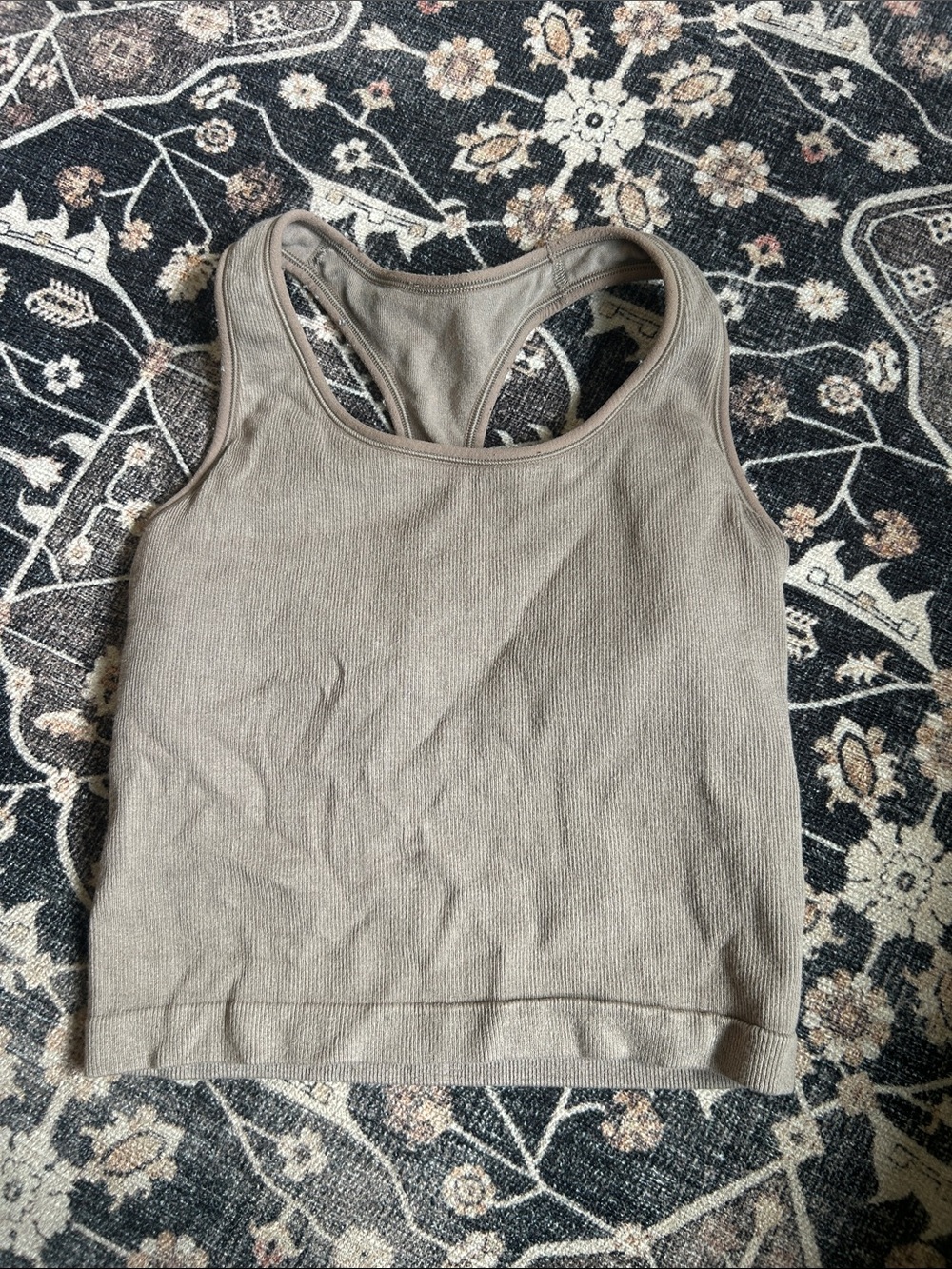 Target Women's Ribbed Racerback Tank Top - Taupe